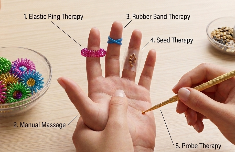 The different types of Su Jok therapy tools and techniques